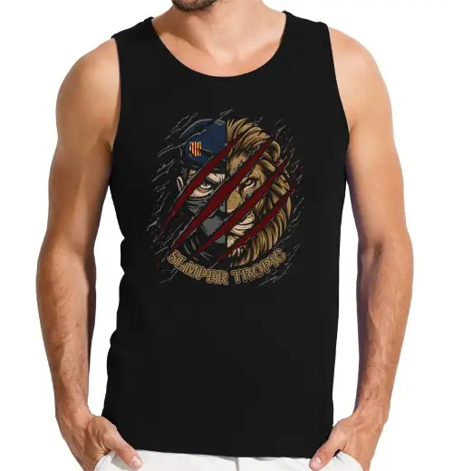 T-shirt uomo senza maniche la sempre trograttachecca fichettole