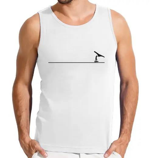 T-shirt uomo senza maniche wing foil wingsurfing sport acquatici
