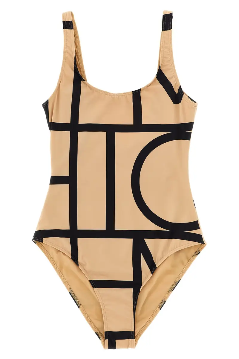 TOTEME Costume Intero Monogram Beige