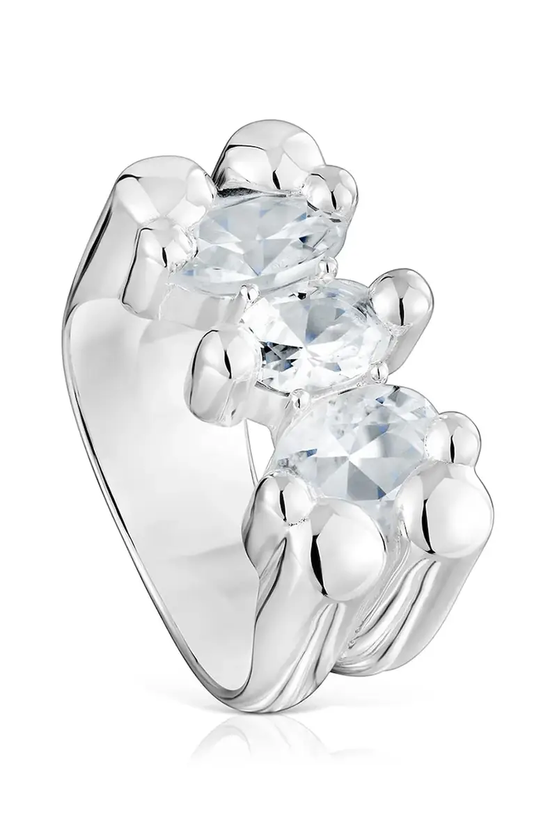 Tous anello in argento Bold Bear Gem 1004228112