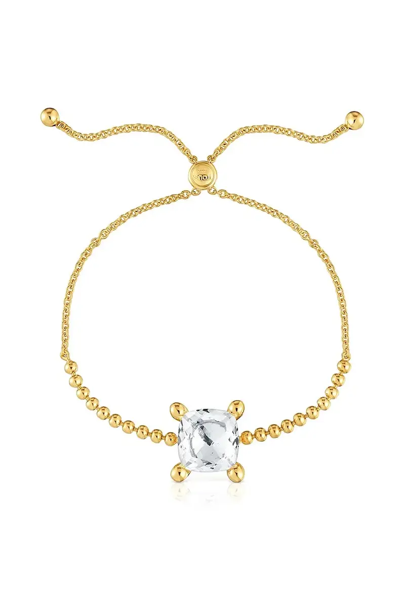 Tous bracciale in argento placcato in oro Color White 1004235400