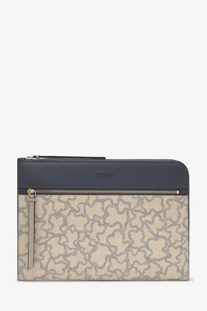 Tous custodia per laptop da donna in similpelle Beige