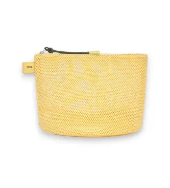 per donna 2002440105 Beauty case Tous Icons a rete con cuore (giallo) (OSFA), Casual, Tessuto