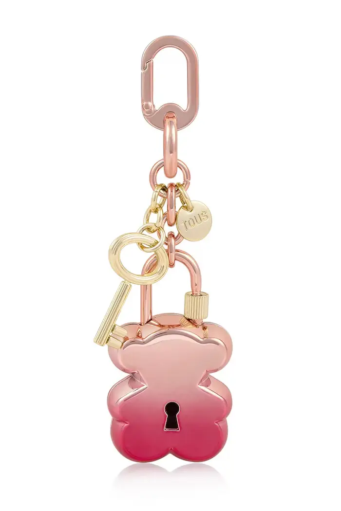 Tous portachiavi da donna in metallo Rosa