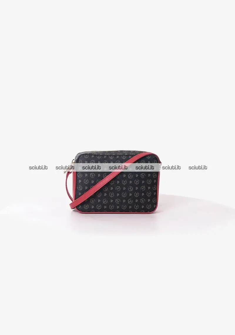 Tracolla piccola Pollini Heritage donna nero rosso