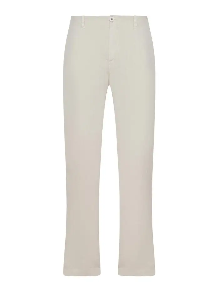 Pantaloni in lino dalla vestibilitÃ regolare Grigio