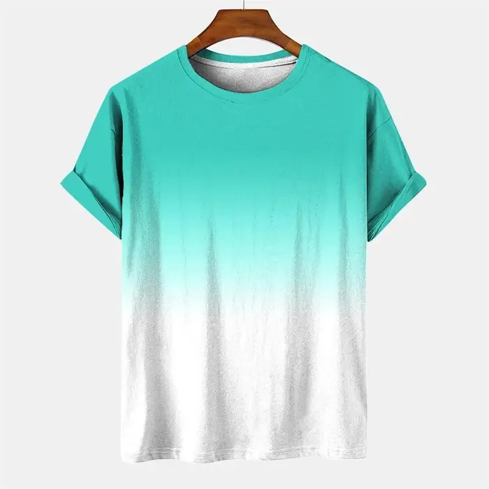T-shirt Grafica Semplice Abbigliamento Uomo Gradiente di Colore Stampa 3D T-shirt Abbigliamento Harajuku Moda Uomo e Donna T-shirt Top L