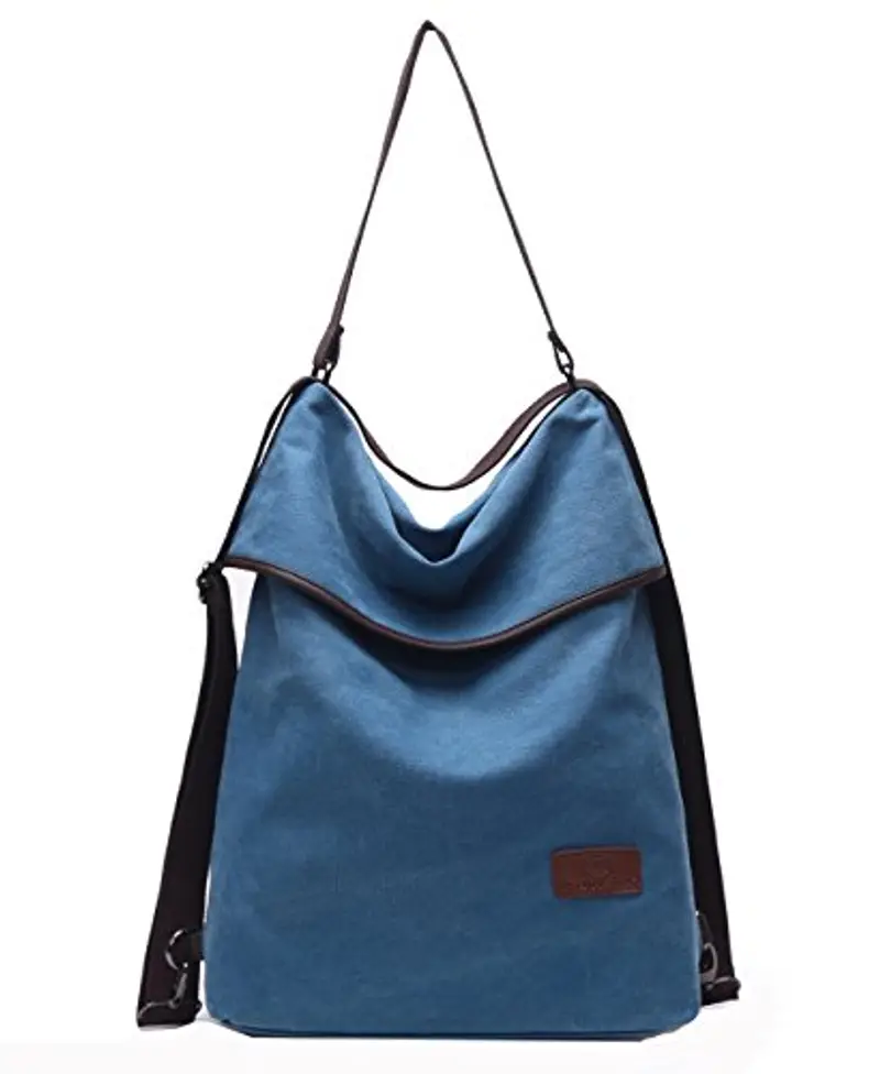 Travistar Borsa Donna, Borsa Tracolla Donna Borse a Mano Zaino Multifunzione Borsa Tela Grandi Borse a Spalla nero per