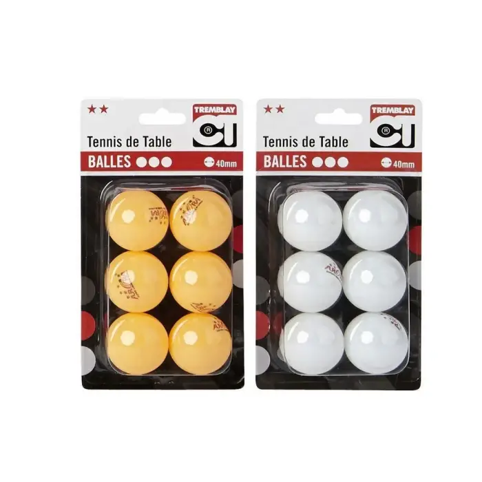 Tremblay CT Blister di 6 palline da tennis da tavolo Tremblay Orange
