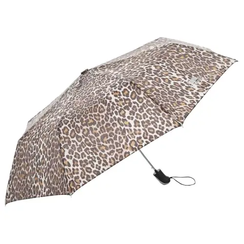 Trespass Ombrello unisex Maggiemay con maniche, stampa leopardata, marrone