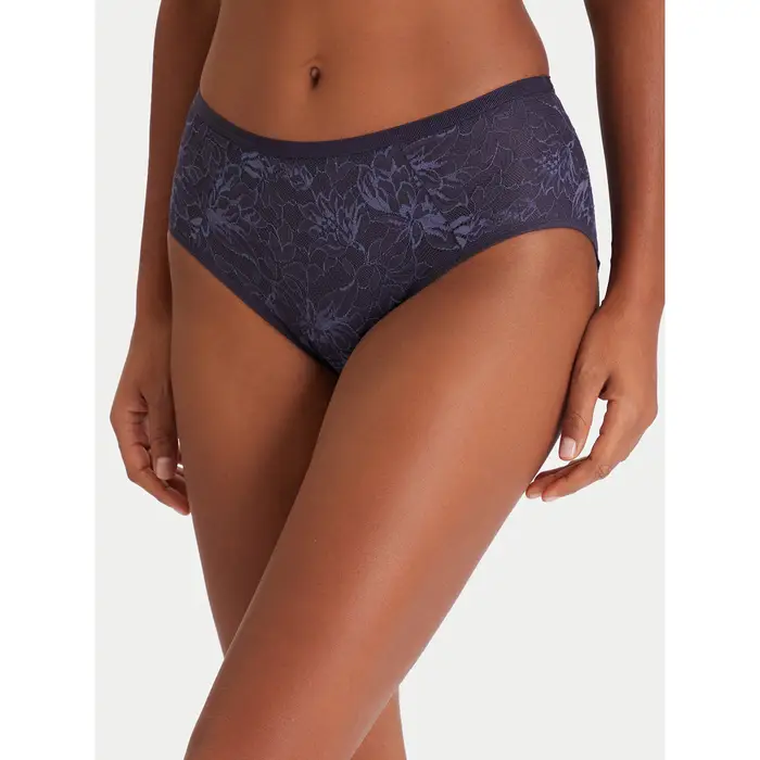 Mutande classiche a vita alta Amourette Charm 10216997 Blu scuro