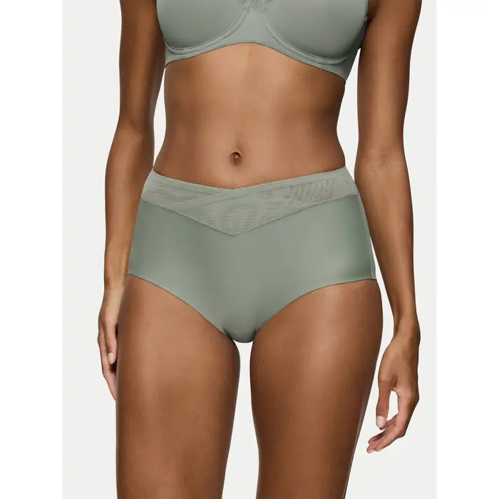 Triumph Mutande classiche a vita alta True Shape Sensation 10218231 Verde