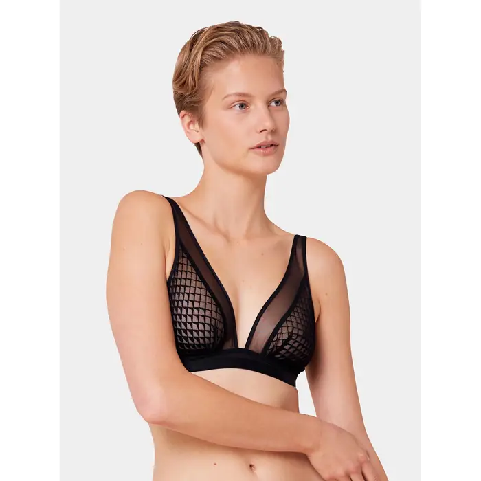 Triumph Reggiseno Bralette Mysterious Spotlight 10217892 Nero