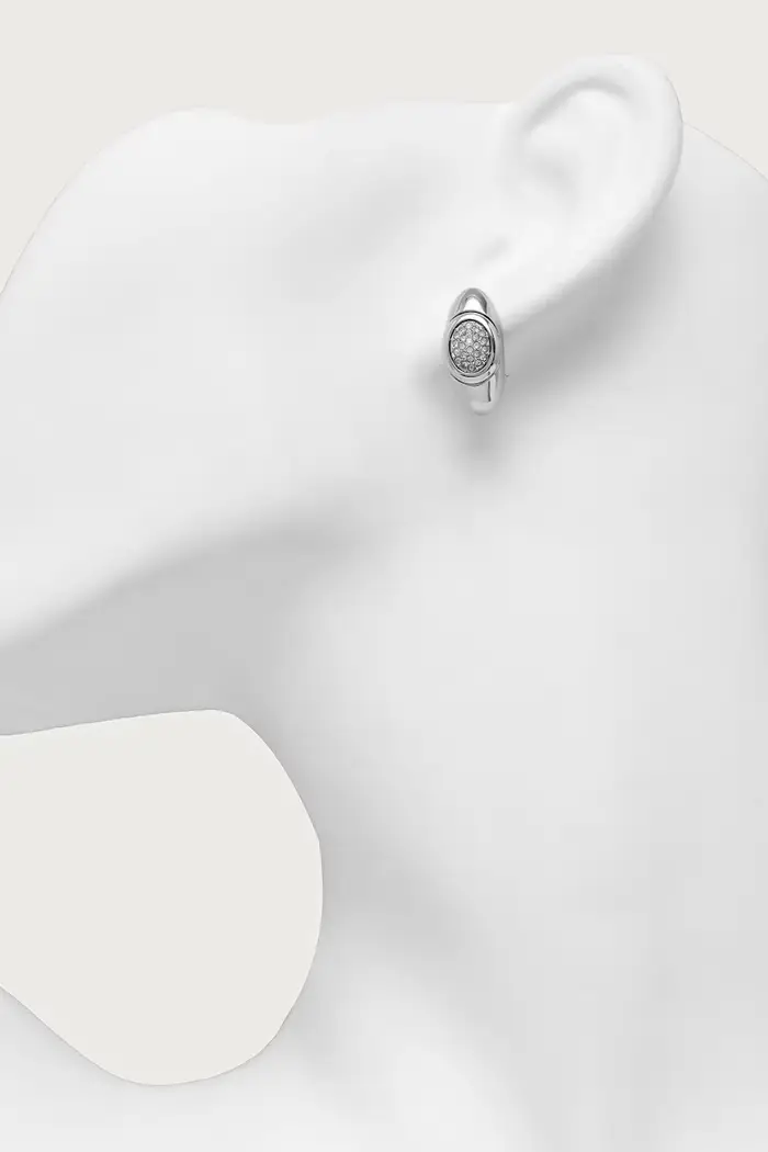 Trussardi orecchini da donna in acciaio inox Argento