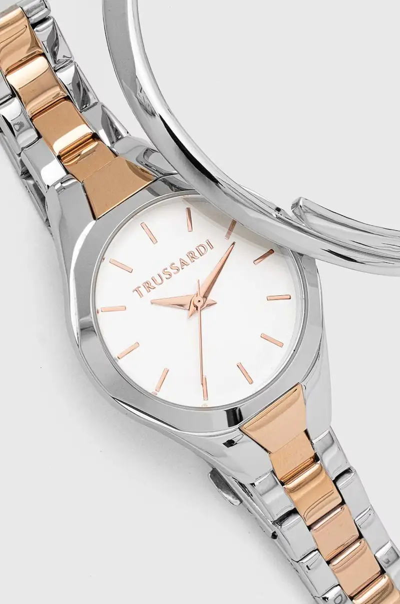 Trussardi orologio e bracciale colore argento R2453159503