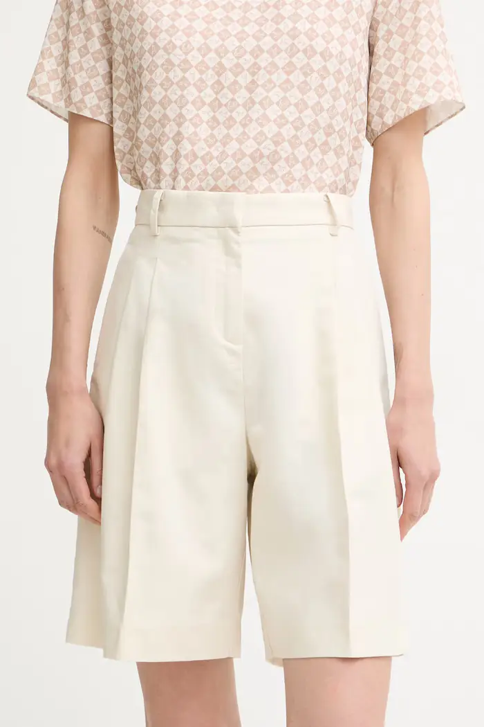Trussardi pantaloncini da donna con lino Beige