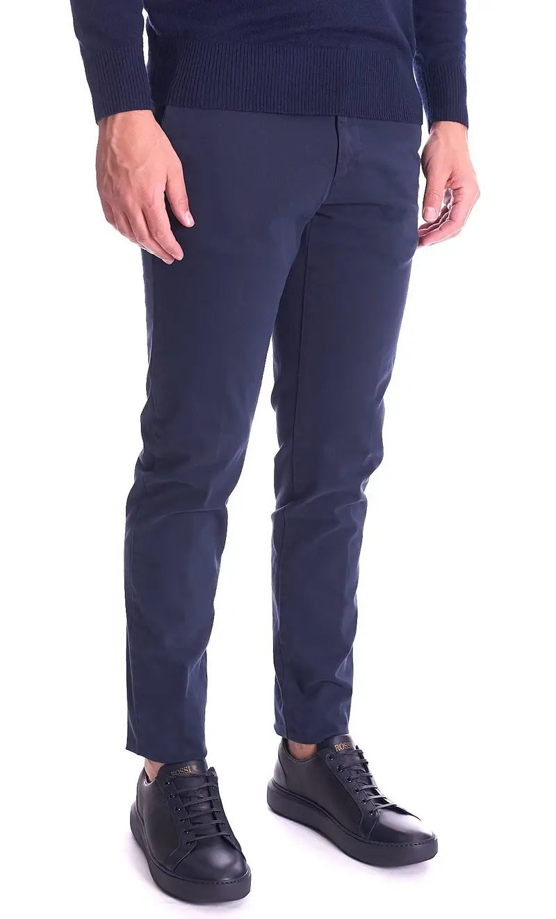 Trussardi Pantalone gabardine aviator fit, colore blu