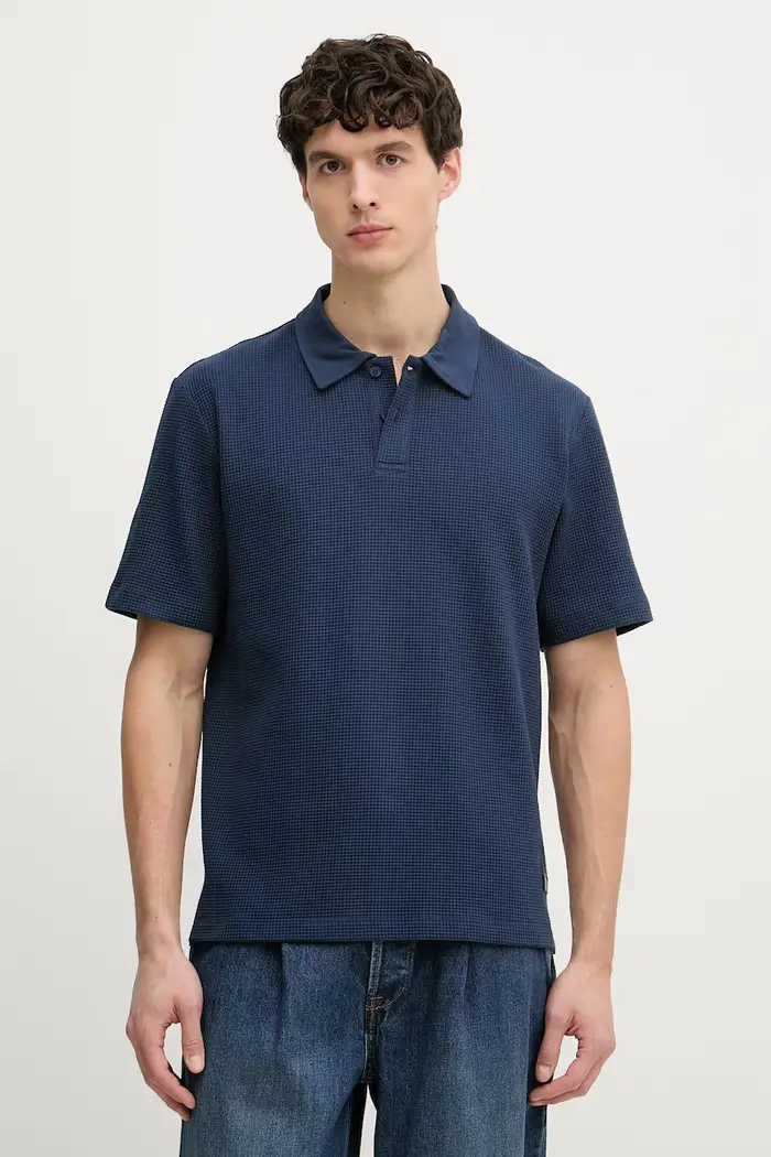 Trussardi polo da uomo con cotone Blu navy