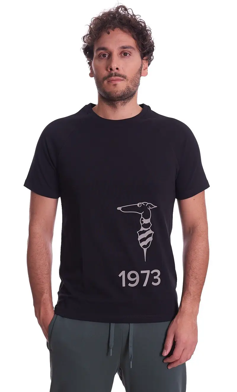 Trussardi T-shirt con logo nera, colore nero