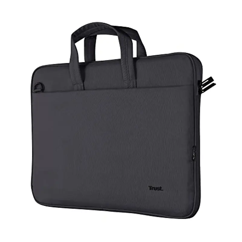 Trust Bologna Slim Eco Borsa per Laptop fino a 16", Borsa per Laptop Sostenibile in Plastica Riciclata, con Tracolla, Custodia per Viaggio
