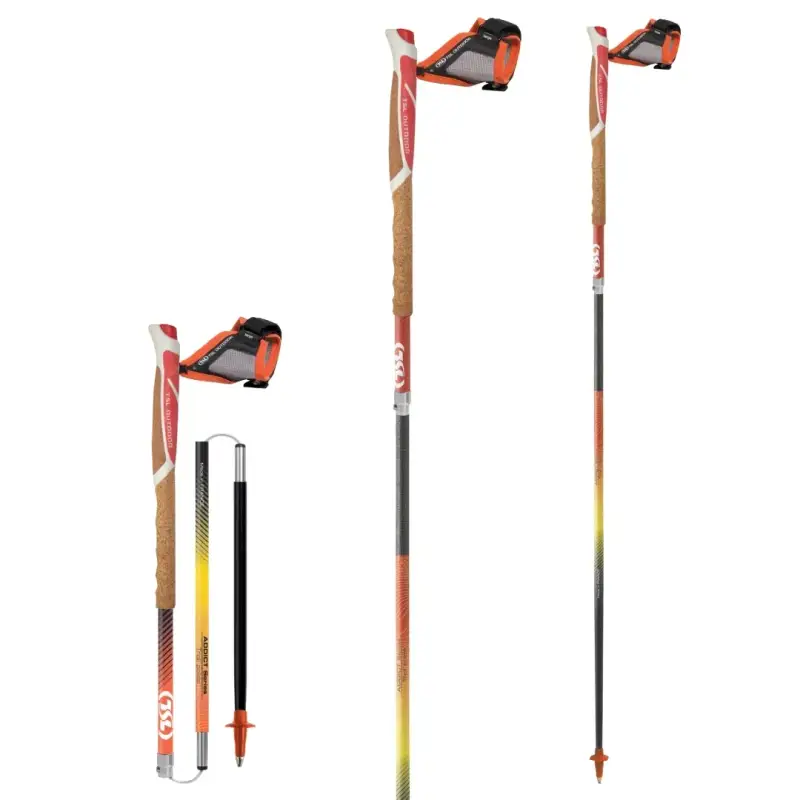 TSL Bastone da trekking Trail Carbon 4 Cork Cross