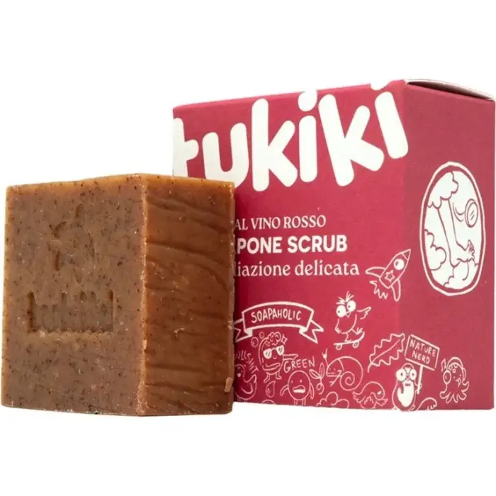 Tukiki Sapone Solido al Vino Rosso, 60 g