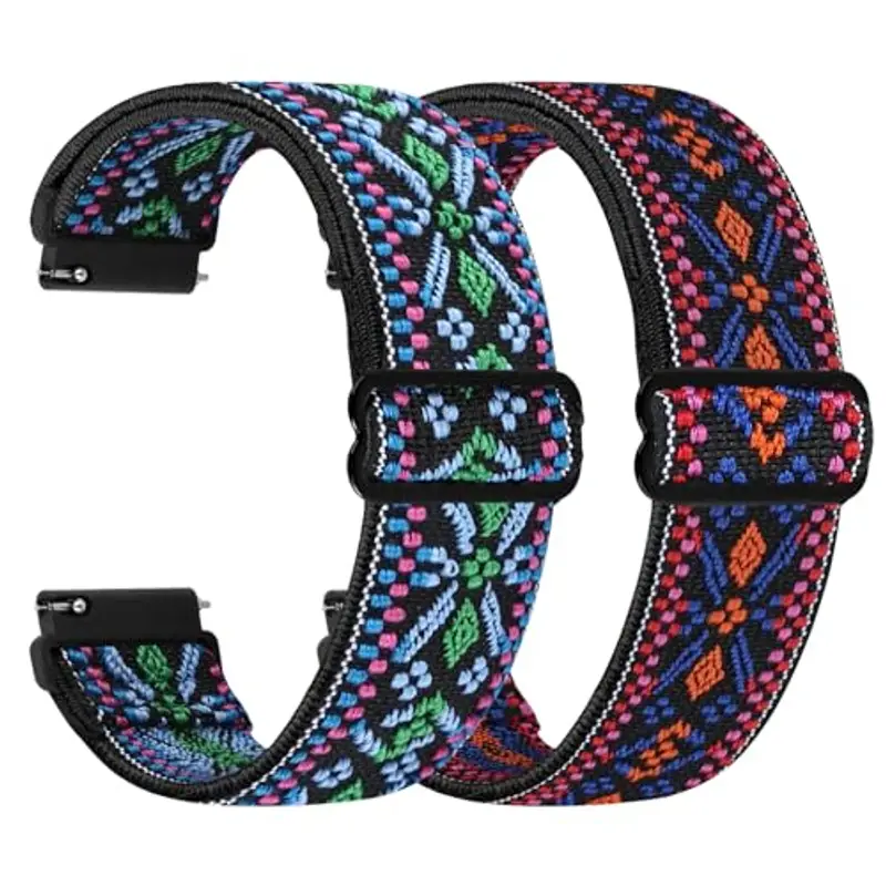 TumCez Regolabile Elastico Sgancio Rapido Cinturino Orologio in Nylon, 18mm 19mm 20mm 22mm 24mm Cinturino per