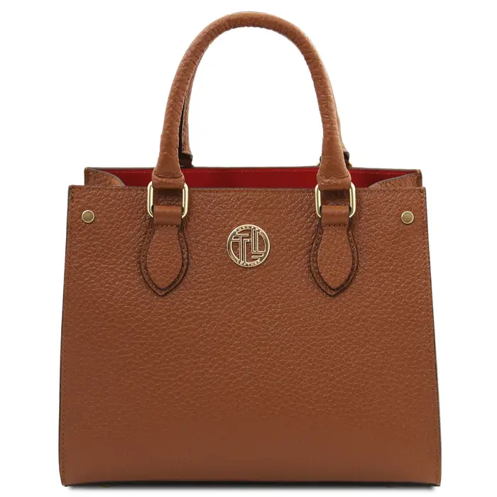 Tuscany Leather Borsa a mano in pelle Cognac
