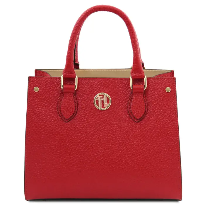 Tuscany Leather Borsa a mano in pelle Rosso Lipstick