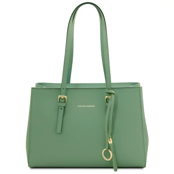 Tuscany Leather Borsa a spalla in pelle Verde Menta