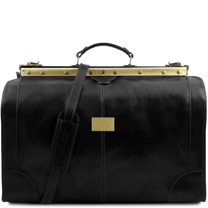 Tuscany Leather Borsa da viaggio in pelle Misura grande Nero
