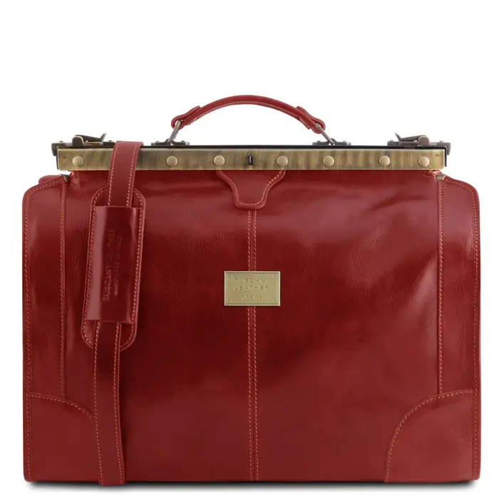 Tuscany Leather Borsa da viaggio in pelle Misura piccola Rosso
