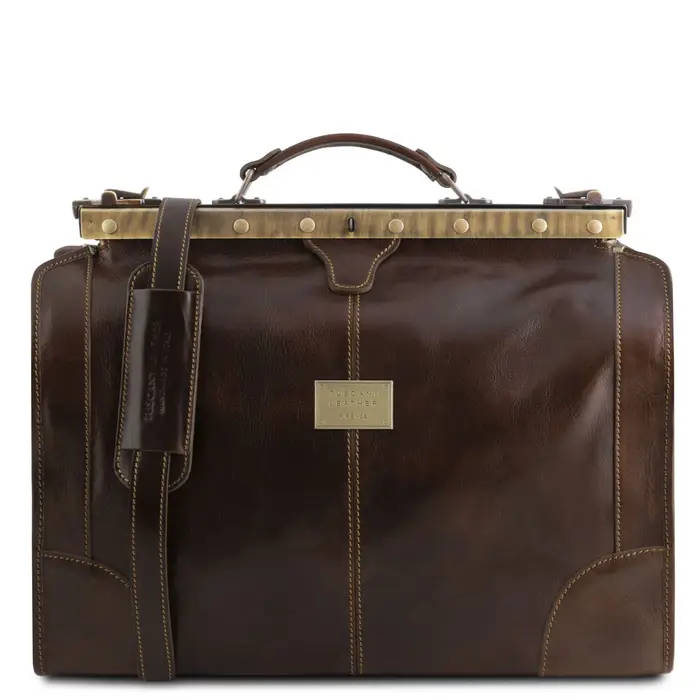 Tuscany Leather Borsa da viaggio in pelle Misura piccola Testa di Moro