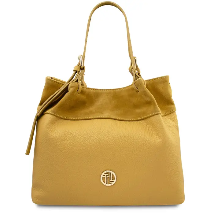 Tuscany Leather Borsa shopping in pelle morbida Giallo