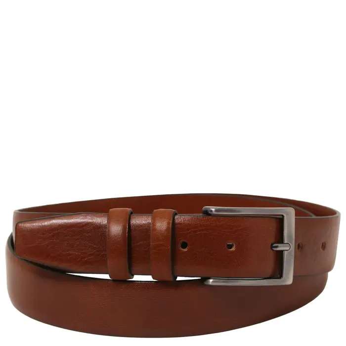 Tuscany Leather Cintura classica in pelle pieno fiore 35mm Marrone 115 cm