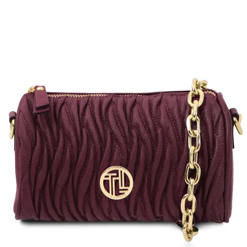 Tuscany Leather Mini bauletto in pelle Bordeaux