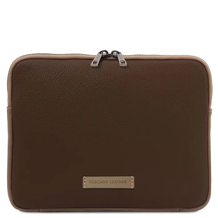 Tuscany Leather Porta tablet in pelle morbida Testa di Moro
