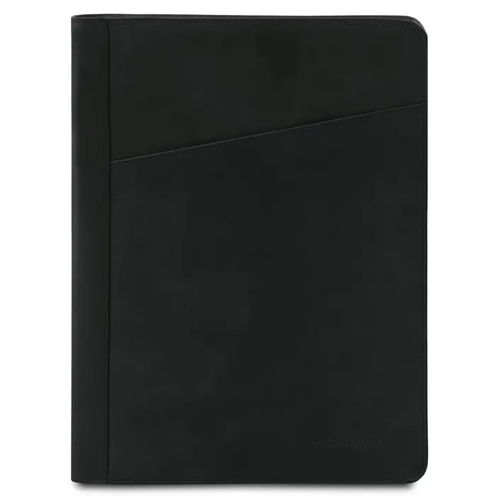 Tuscany Leather Portadocumenti in pelle con anelli Nero