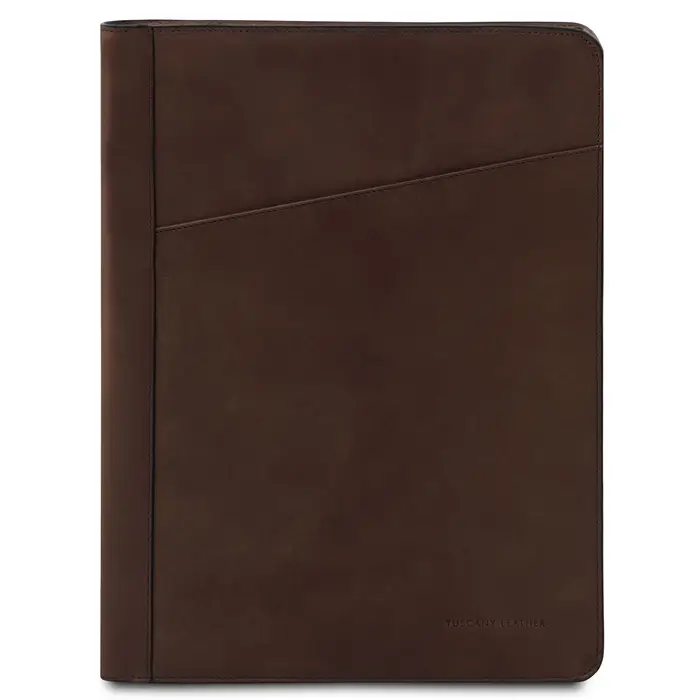 Tuscany Leather Portadocumenti in pelle con anelli Testa di Moro