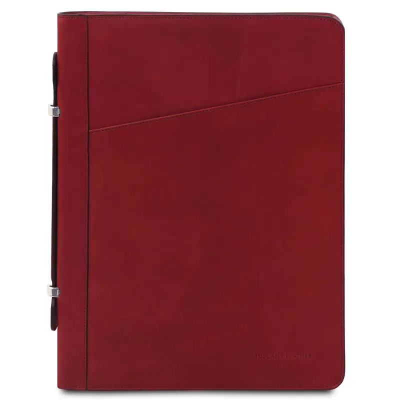 Tuscany Leather Portadocumenti in pelle con manico Rosso