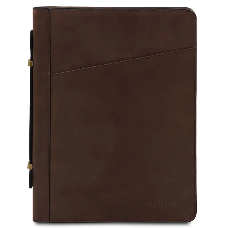 Tuscany Leather Portadocumenti in pelle con manico Testa di Moro