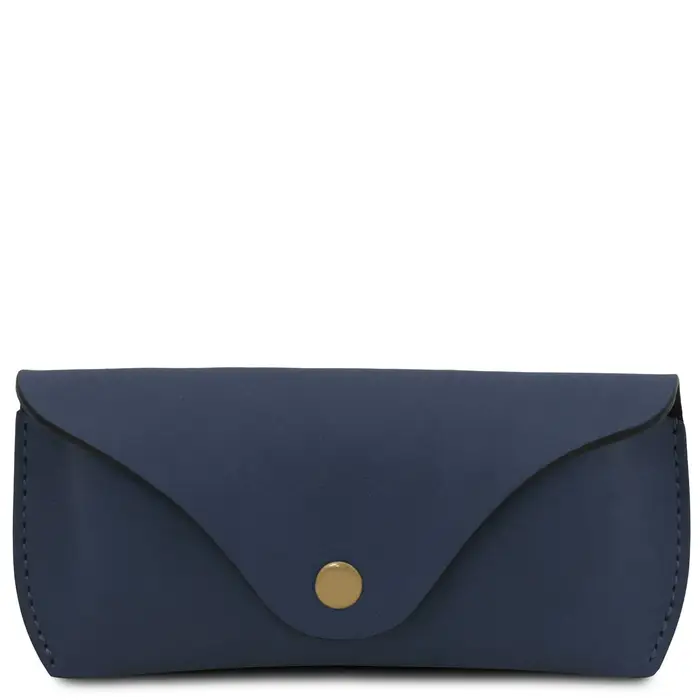 Tuscany Leather Portaocchiali in pelle Blu scuro