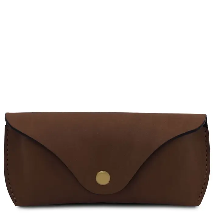 Tuscany Leather Portaocchiali in pelle Testa di Moro