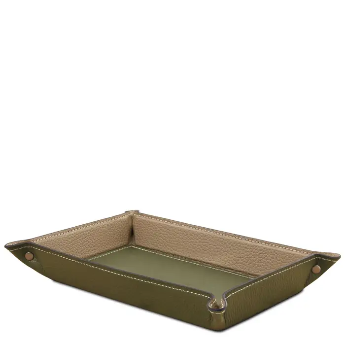 Tuscany Leather Svuotatasche in pelle Verde Oliva
