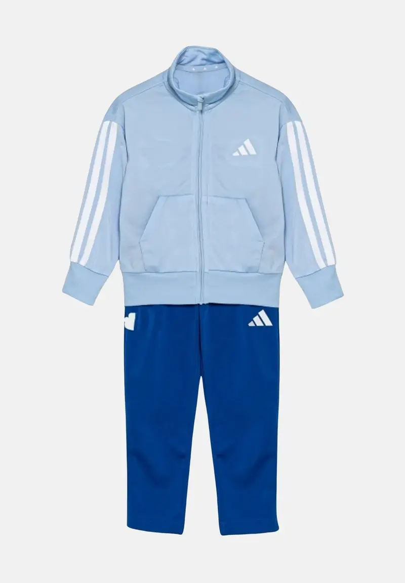 adidas performance Tuta 3-Stripes blu e azzurra da bambino