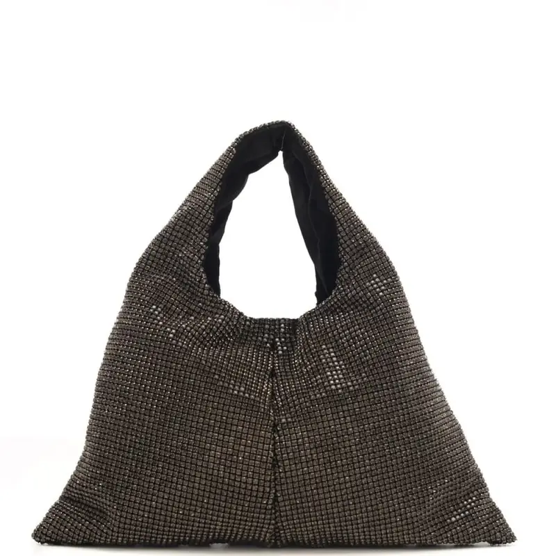 Twenty Fourhaitch borsa media a sacca con borchie nera