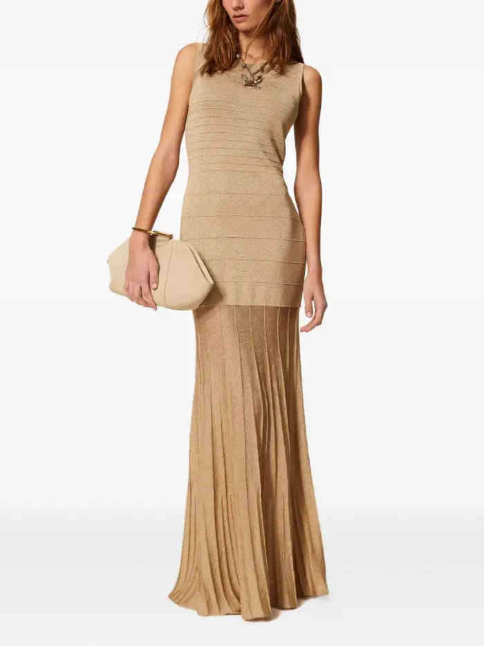 Abito in maglia con scollo cut-out Sabbia miniatura 5