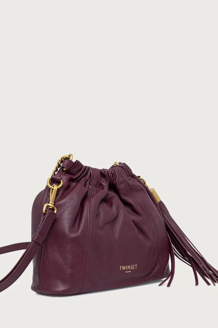 borsa busta da donna in pelle Granata