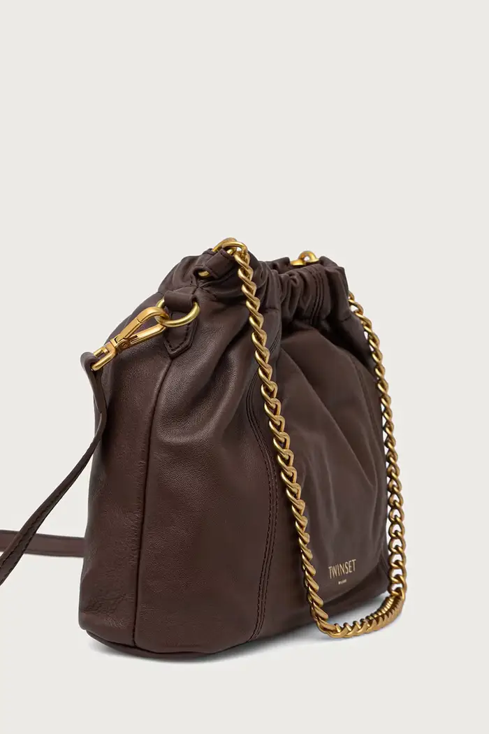 borsa busta da donna in pelle Marrone