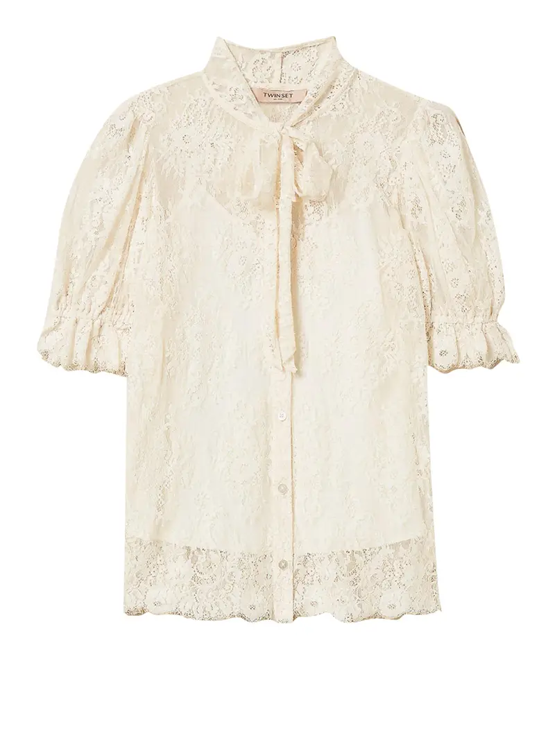 twinset camicia twin set da donna - bianco